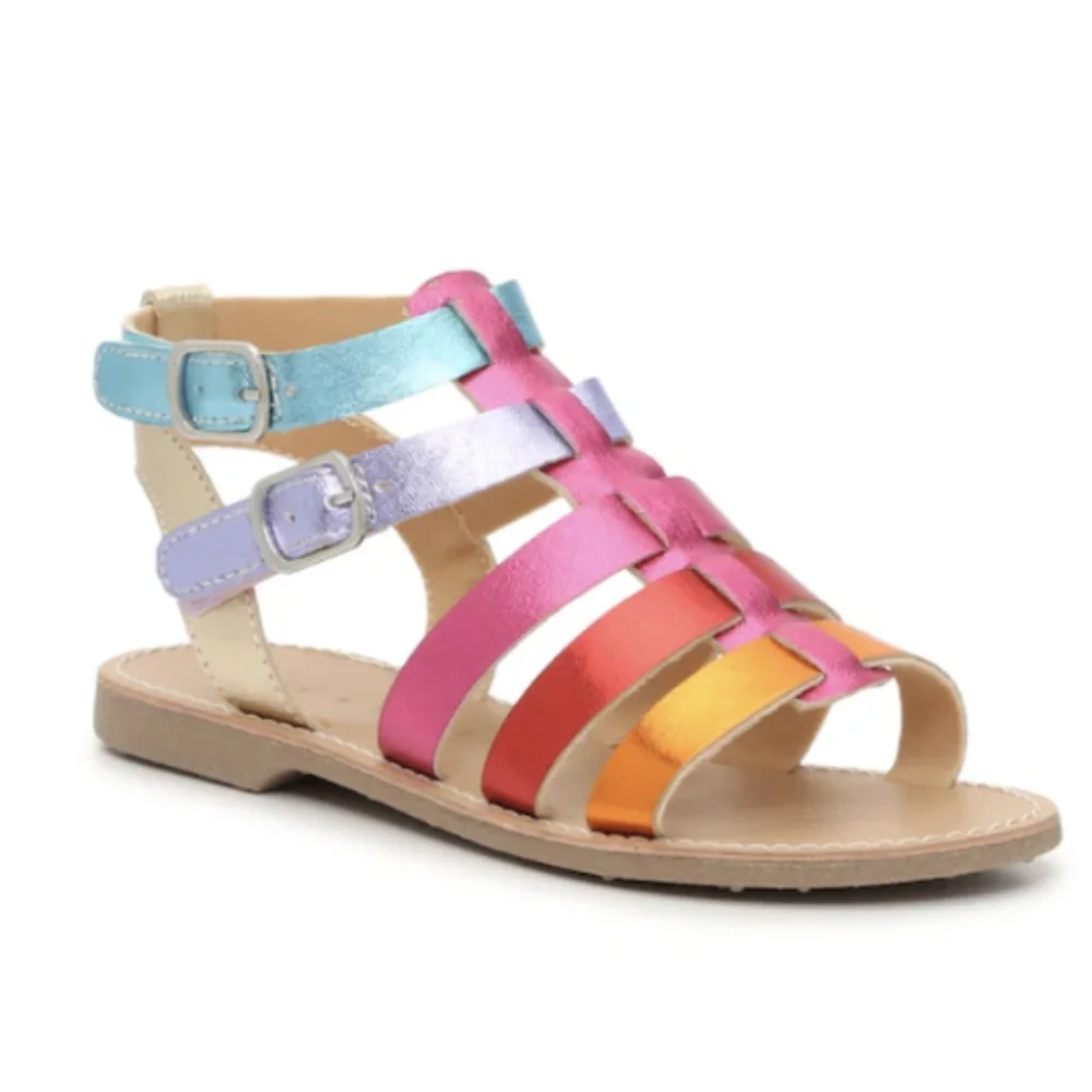 NIB Kelly & Katie Chloe Gladiator Rainbow Sandal Kids Size 1